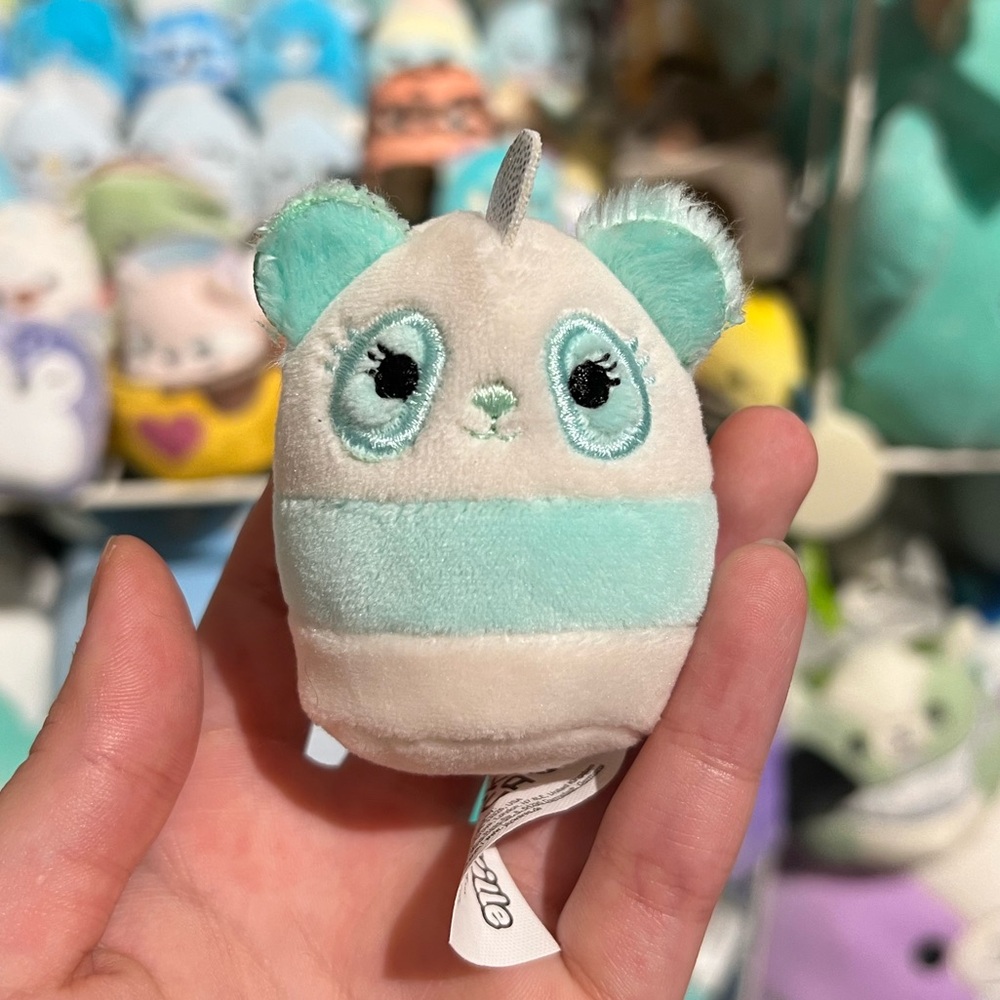 Squishmallows Squishville Inez the Aqua Pandacorn 2" Stuffed Plush (Series 8)